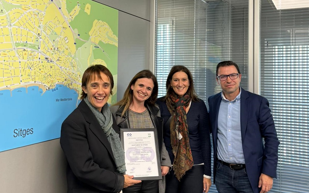 Entrega certificado Huella de Carbono Ayuntamiento de Sitges